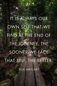 find self at end of journey